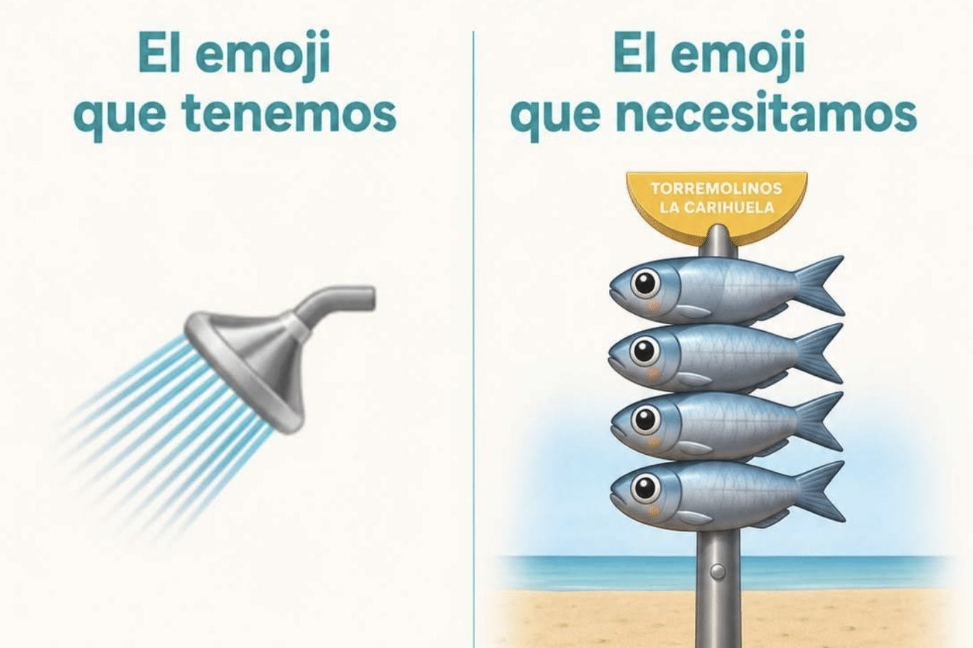 El Ayuntamiento de Torremolinos se apunta a la moda de los emojis: ducha-espeto o barca de jábega entre otros